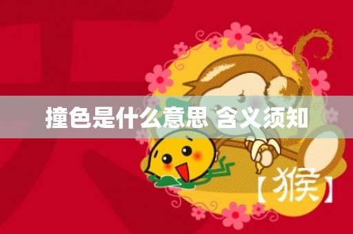 撞色是什么意思 含义须知