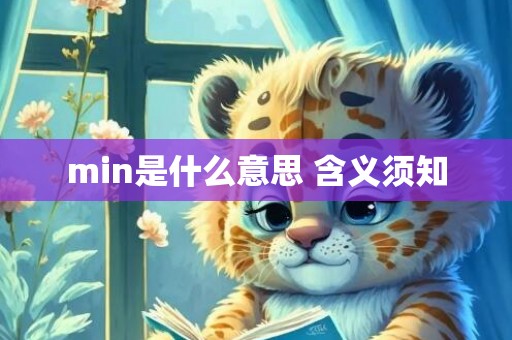 min是什么意思 含义须知