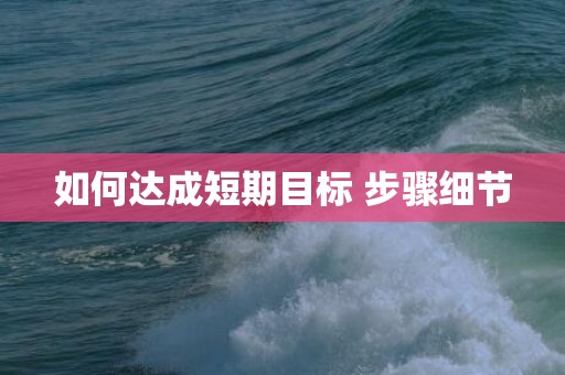如何达成短期目标 步骤细节