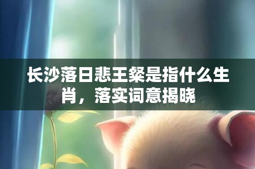 长沙落日悲王粲是指什么生肖，落实词意揭晓