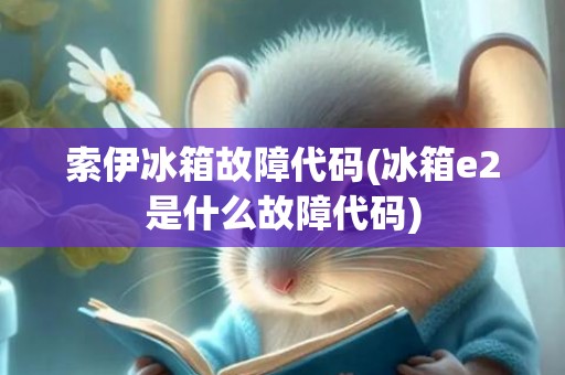 索伊冰箱故障代码(冰箱e2是什么故障代码)