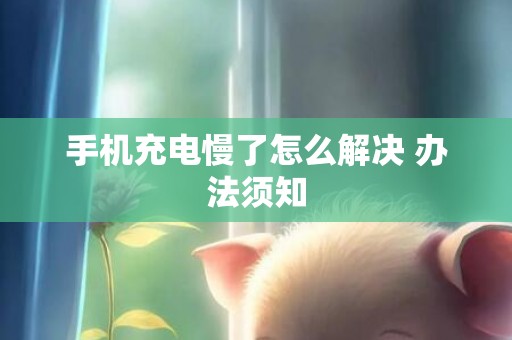 手机充电慢了怎么解决 办法须知