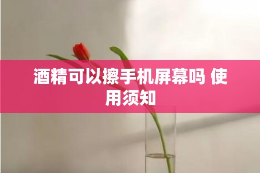 酒精可以擦手机屏幕吗 使用须知