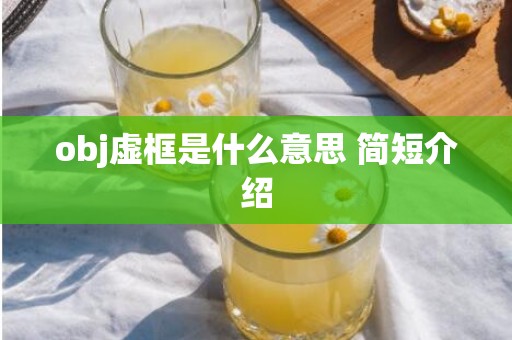obj虚框是什么意思 简短介绍