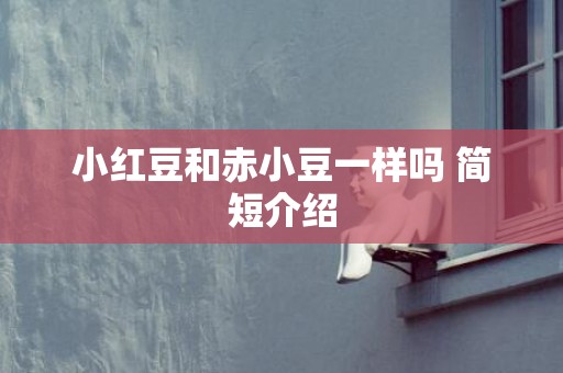 小红豆和赤小豆一样吗 简短介绍