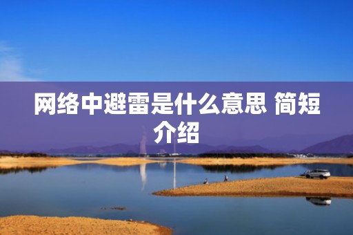 网络中避雷是什么意思 简短介绍
