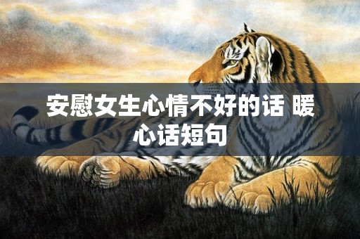 安慰女生心情不好的话 暖心话短句