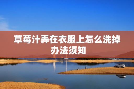 草莓汁弄在衣服上怎么洗掉 办法须知