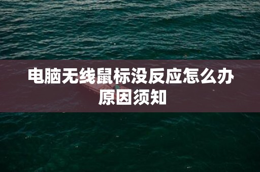 电脑无线鼠标没反应怎么办 原因须知