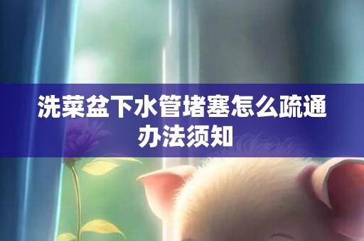 洗菜盆下水管堵塞怎么疏通 办法须知