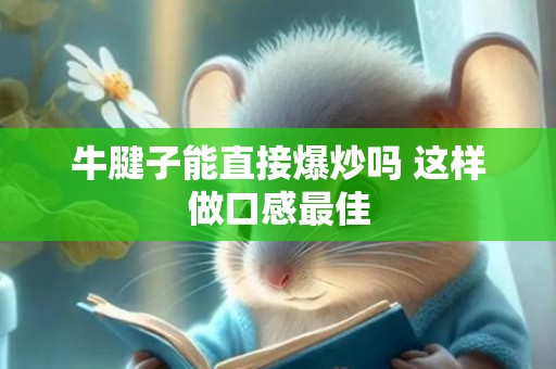 牛腱子能直接爆炒吗 这样做口感最佳