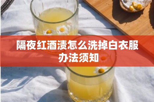 隔夜红酒渍怎么洗掉白衣服 办法须知