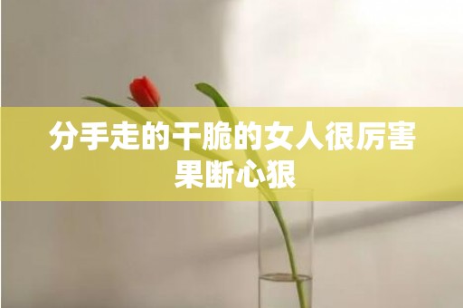 分手走的干脆的女人很厉害 果断心狠