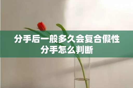 分手后一般多久会复合假性分手怎么判断
