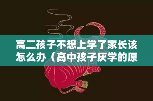 高二孩子不想上学了家长该怎么办（高中孩子厌学的原因及解决方法）