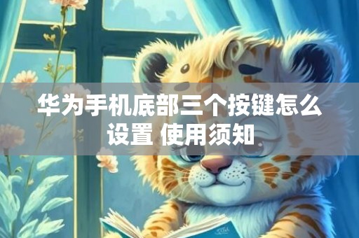 华为手机底部三个按键怎么设置 使用须知