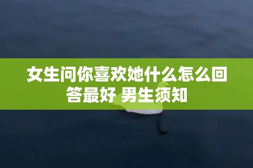 女生问你喜欢她什么怎么回答最好 男生须知