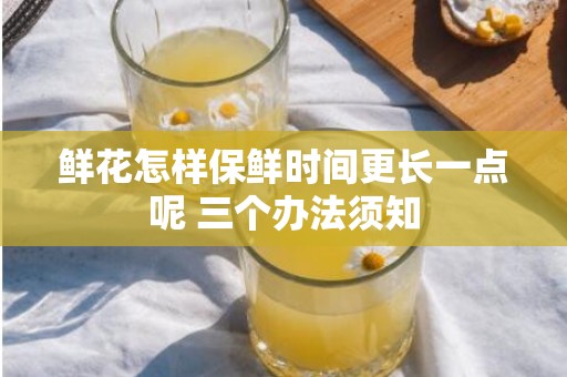 鲜花怎样保鲜时间更长一点呢 三个办法须知