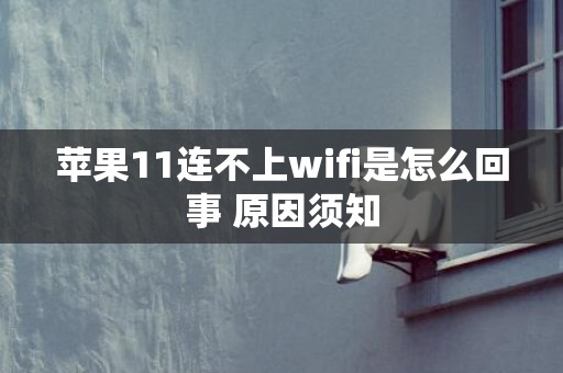 苹果11连不上wifi是怎么回事 原因须知