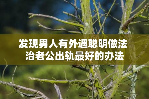 发现男人有外遇聪明做法 治老公出轨最好的办法