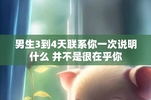 男生3到4天联系你一次说明什么 并不是很在乎你