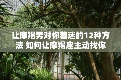 让摩羯男对你着迷的12种方法 如何让摩羯座主动找你