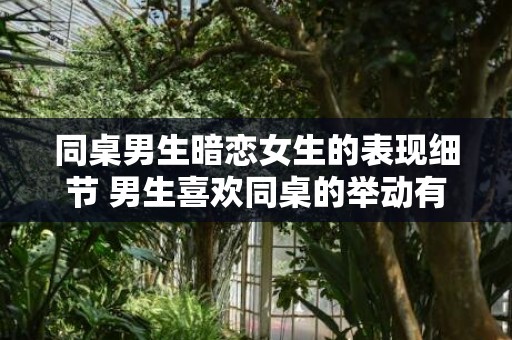 同桌男生暗恋女生的表现细节 男生喜欢同桌的举动有