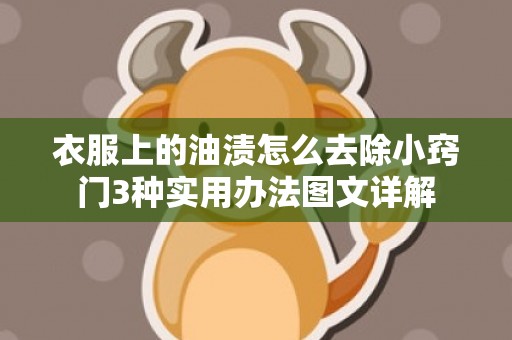 衣服上的油渍怎么去除小窍门3种实用办法图文详解