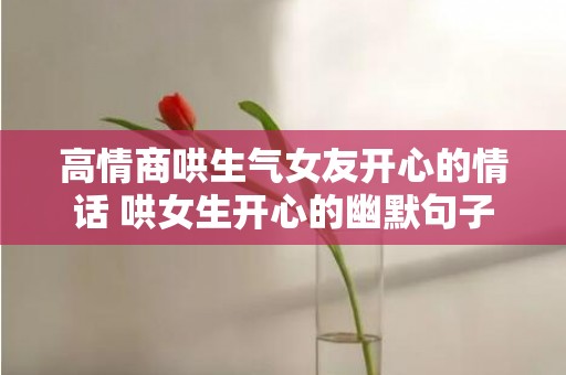 高情商哄生气女友开心的情话 哄女生开心的幽默句子