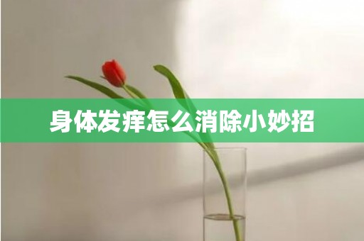 身体发痒怎么消除小妙招