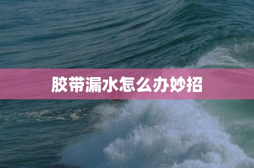 胶带漏水怎么办妙招