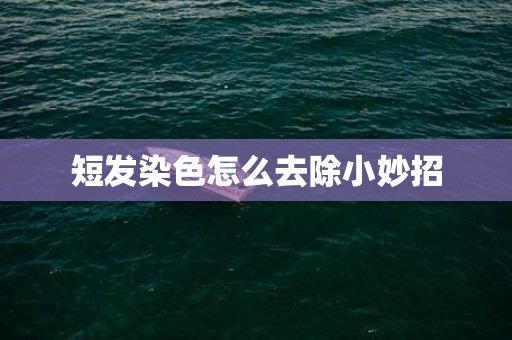 短发染色怎么去除小妙招