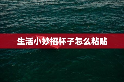 生活小妙招杯子怎么粘贴