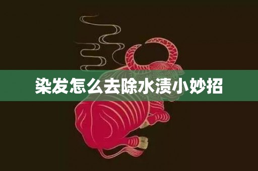 染发怎么去除水渍小妙招