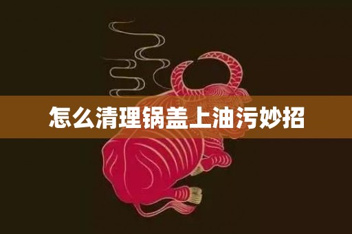 怎么清理锅盖上油污妙招