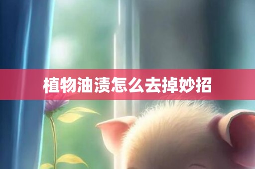植物油渍怎么去掉妙招