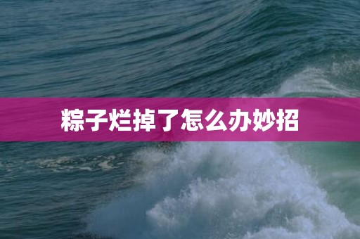 粽子烂掉了怎么办妙招