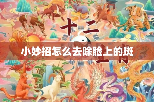 小妙招怎么去除脸上的斑