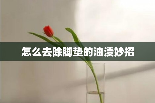 怎么去除脚垫的油渍妙招