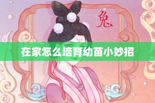 在家怎么培育幼苗小妙招