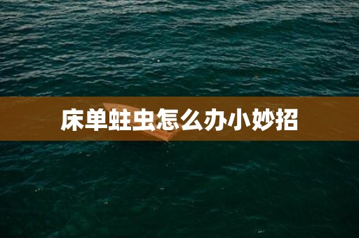 床单蛀虫怎么办小妙招