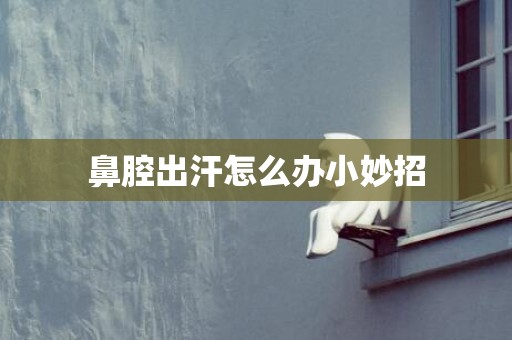 鼻腔出汗怎么办小妙招