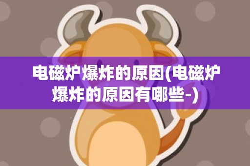 电磁炉爆炸的原因(电磁炉爆炸的原因有哪些-)