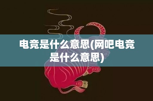 电竞是什么意思(网吧电竞是什么意思)