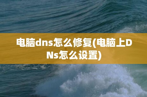 电脑dns怎么修复(电脑上DNs怎么设置)