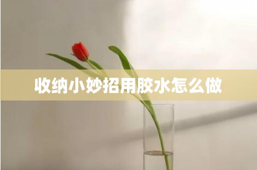 收纳小妙招用胶水怎么做