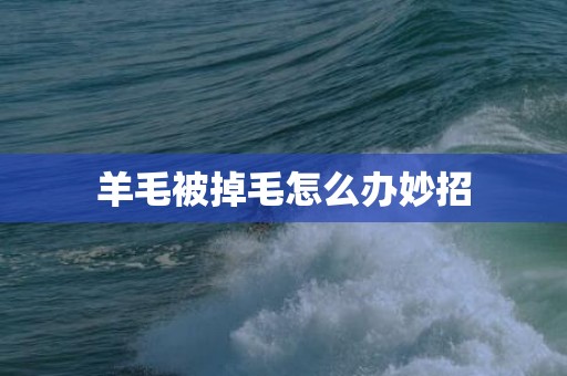 羊毛被掉毛怎么办妙招