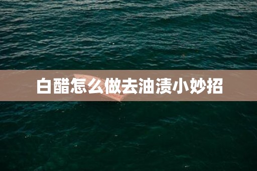 白醋怎么做去油渍小妙招