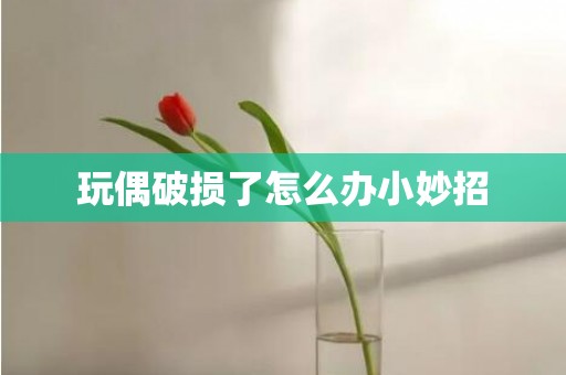 玩偶破损了怎么办小妙招