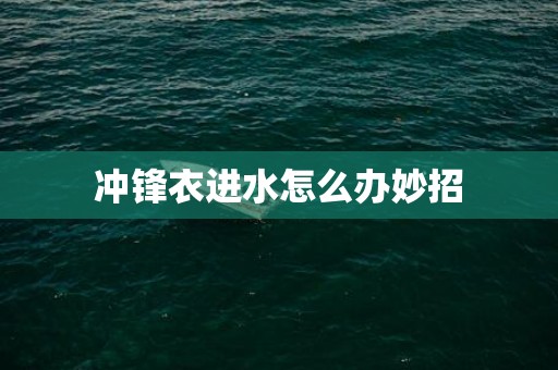 冲锋衣进水怎么办妙招